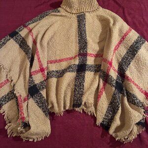 Burberry [inspired] Talbot's PONCHO - Small to Medium to Large